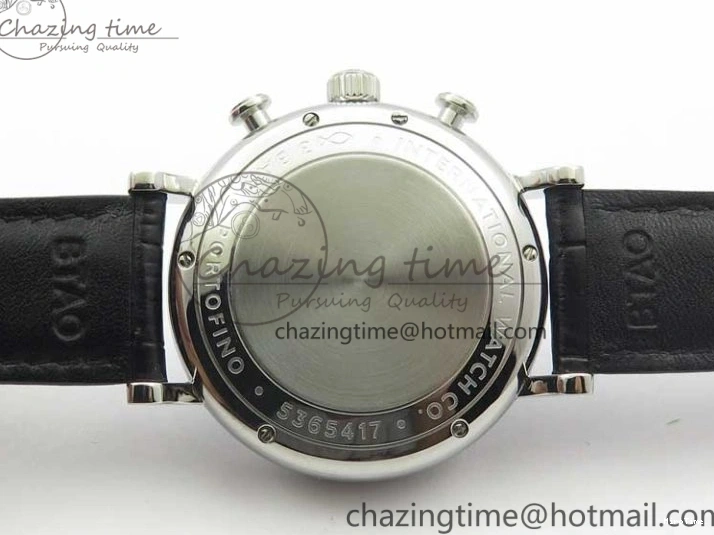 MIROTIME 0522 Portofino Chrono SS ZF 1:1 Best Edition Blue Dial Gold Markers on Black Leather Strap A OnTrend 7124
